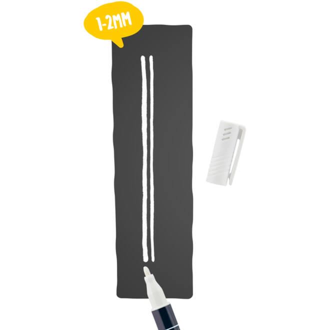Krijtstift Securit SMA-100 rond ass 1-2mm blister à 4st