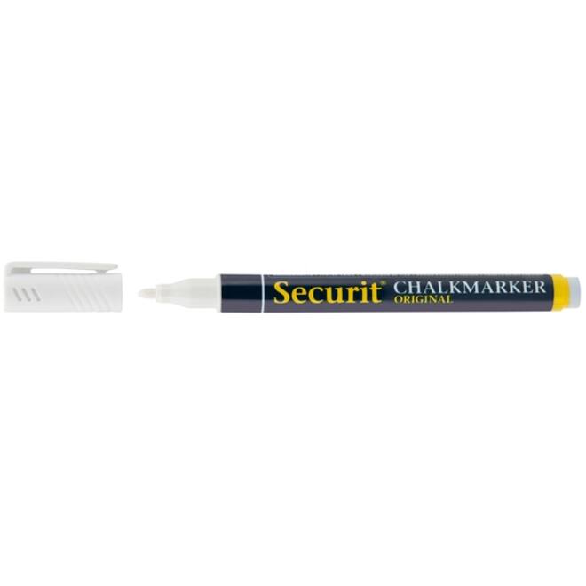 Krijtstift Securit SMA-100 rond wit 1-2mm blister à 4st