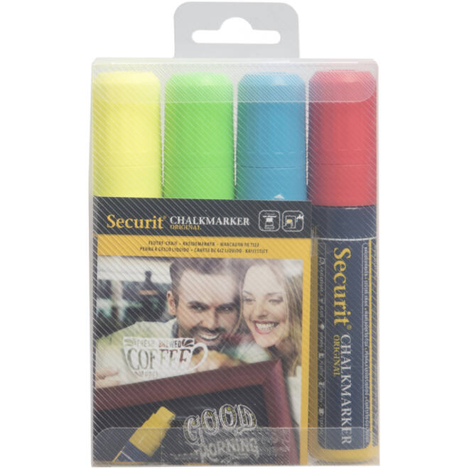 Krijtstift Securit SMA-720 blok ass 7-15mm blister à 4st