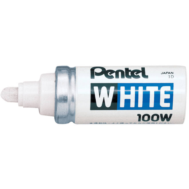 Viltstift Pentel 100W rond 4mm wit