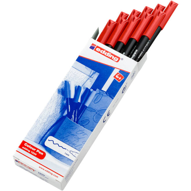 Fineliner edding 1200 002 fijn rood
