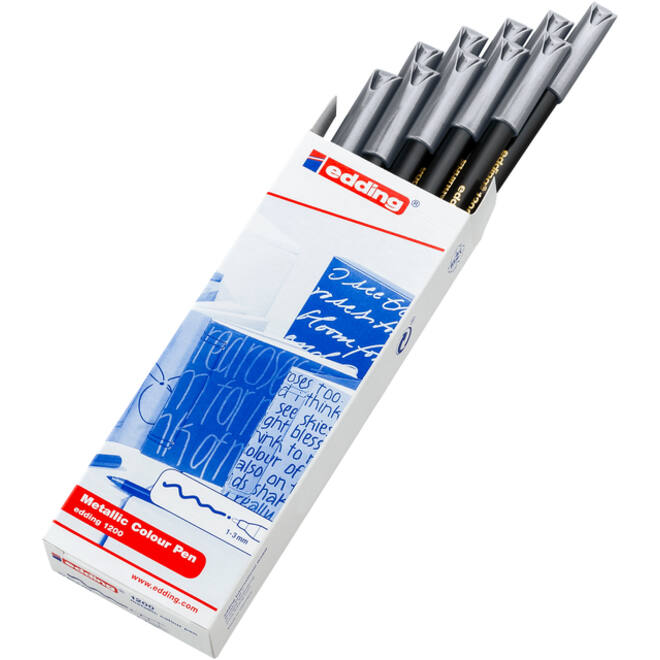 Fineliner edding 1200 054 fijn metallic zilver