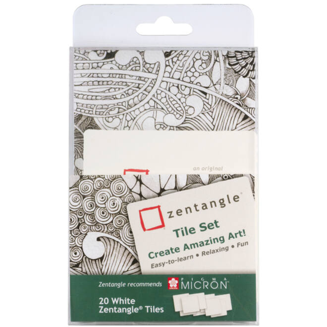 Sakura Zentangle tiles 20 delig wit