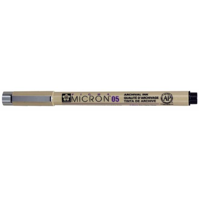 Fineliner Sakura pigma micron zwart 0.45mm