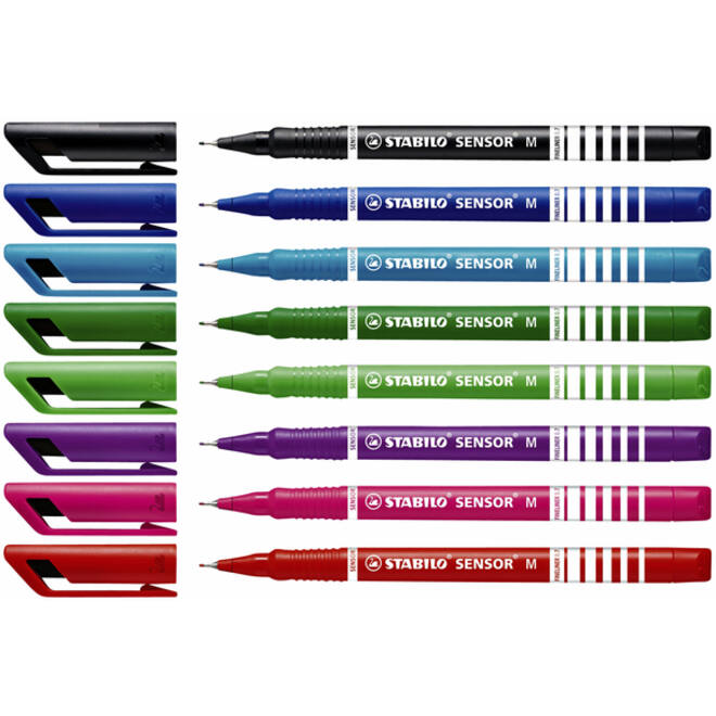 Fineliner STABILO Sensor 187/40 medium rood