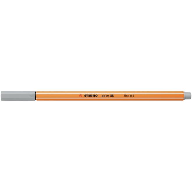 Fineliner STABILO point 88/94 fijn lichtgrijs