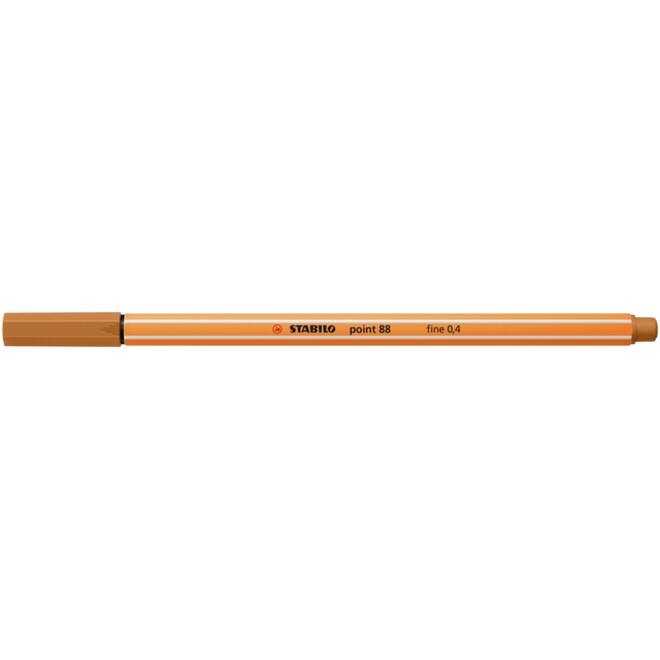 Fineliner STABILO point 88/89 fijn donker oker