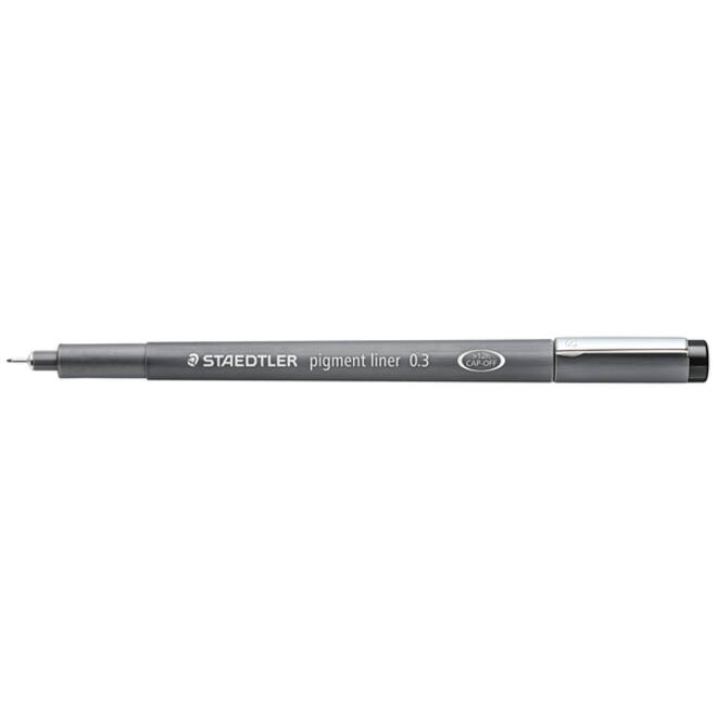 Fineliner Staedtler Pigment 308 zwart 0.3mm