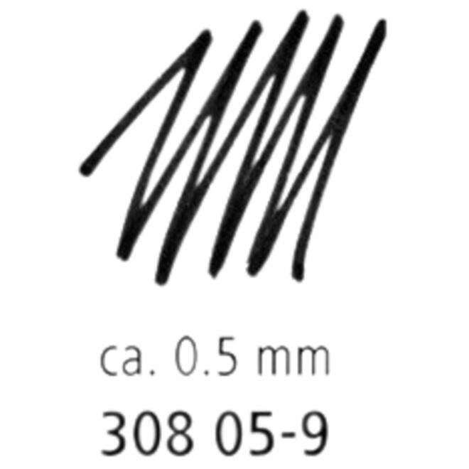 Fineliner Staedtler Pigment 308 zwart 0.5mm