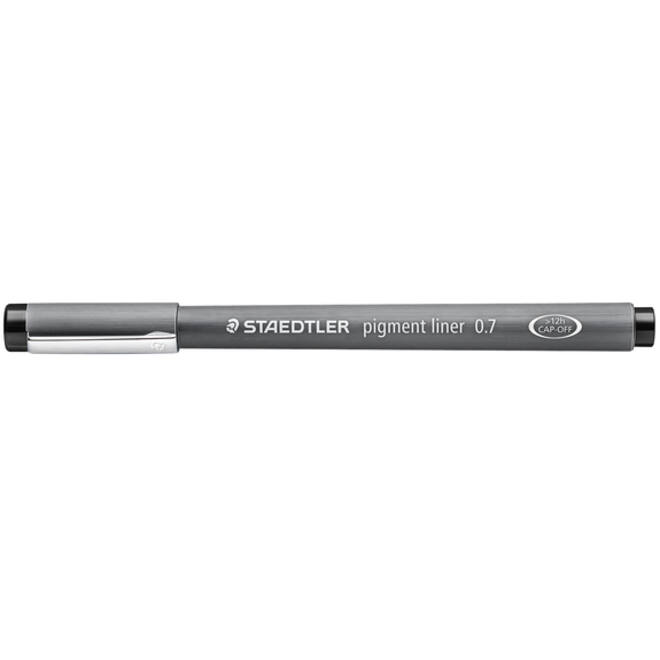 Fineliner Staedtler Pigment 308 zwart 0.7mm