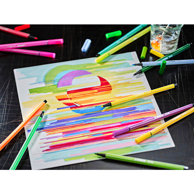 Viltstift STABILO Pen 68/855 medium metallic lila