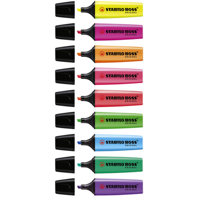 Markeerstift STABILO BOSS Original 70/4 assorti etui à 4 stuks