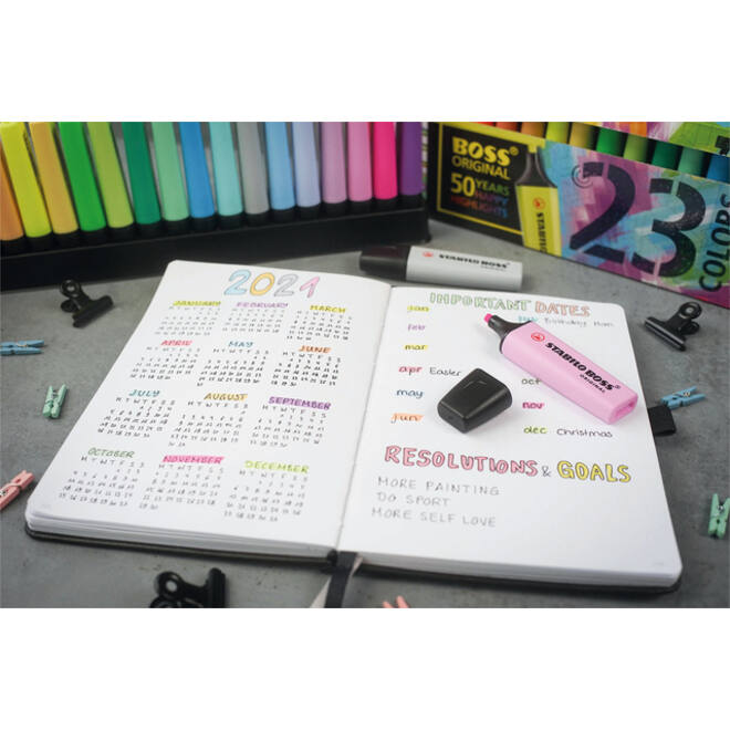 Markeerstift STABILO BOSS Original 70/140 pastel zacht koraalrood