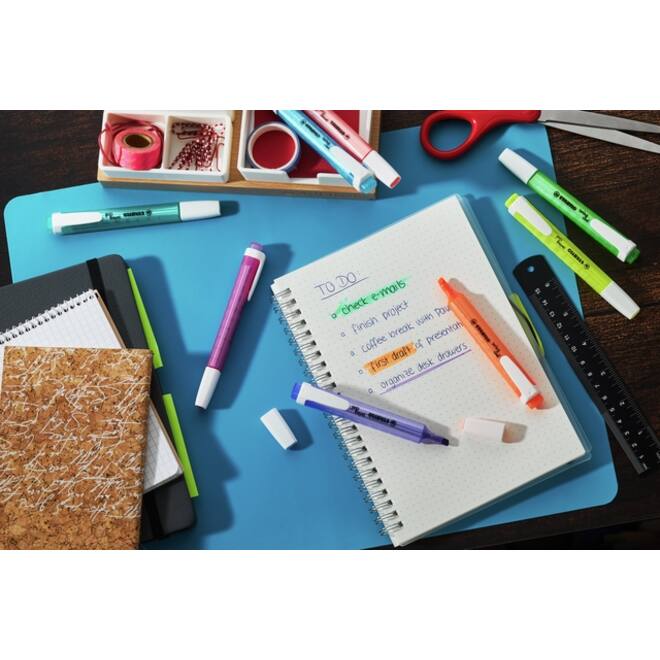 Markeerstift STABILO Swing cool 275/4 assorti etui à 4 stuks