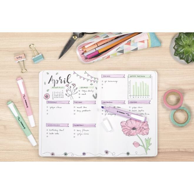 Markeerstift STABILO Swing cool 275/6 pastel assorti etui à 6 stuks