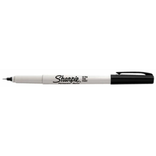 Viltstift Sharpie rond ultra fine zwart blister à 2 stuks