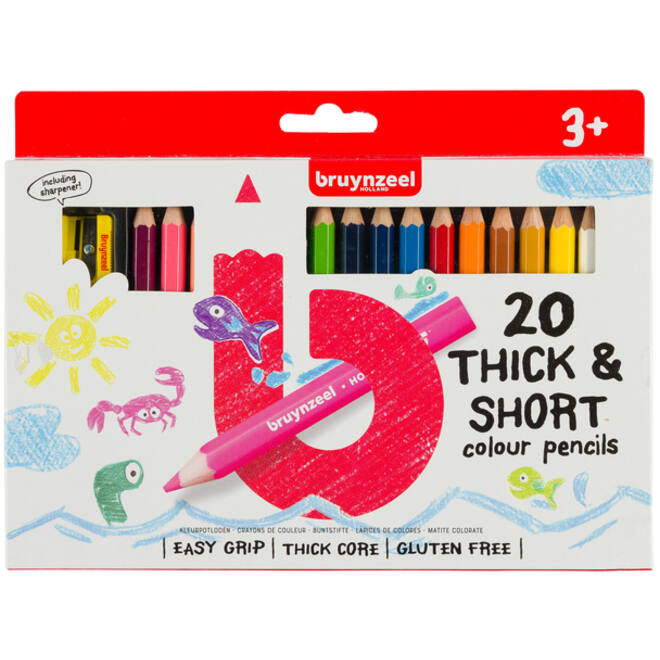 Kleurpotloden Bruynzeel Kids Kortjakje blister à 20 stuks assorti