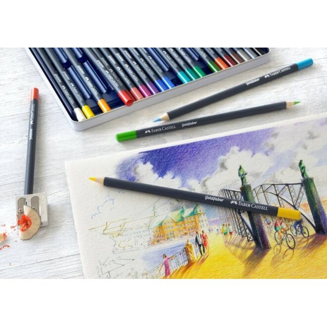Kleurpotloden Faber-Castell Goldfaber assorti blik à 24 stuks