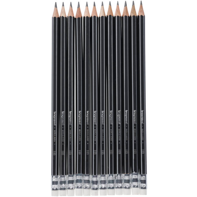 Potlood Bruynzeel 6021 Burotek HB met gum
