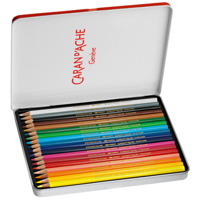 Kleurpotloden Caran d'Ache Swisscolor aquarel 18stuks ass.