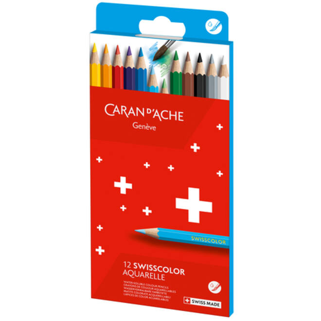 Kleurpotloden Caran D'ache aquarel doos à 12stuks