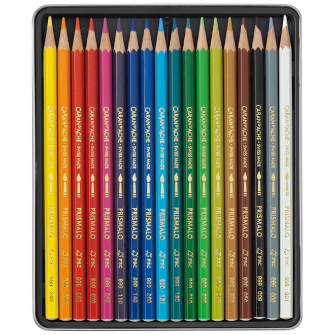 Kleurpotloden Caran d'Ache Prismalo 18 stuks assorti
