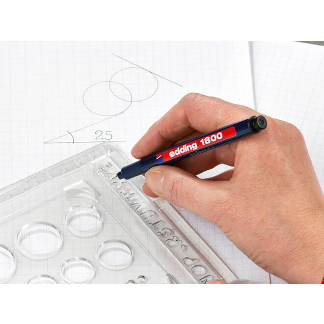 Fineliner edding 1800 0.7mm zwart
