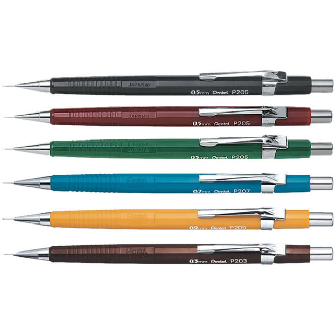 Vulpotlood Pentel P205 HB 0.5mm zwart