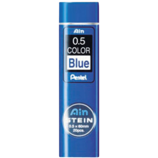 Potloodstift Pentel HB 0.5mm blauw koker à 20 stuks
