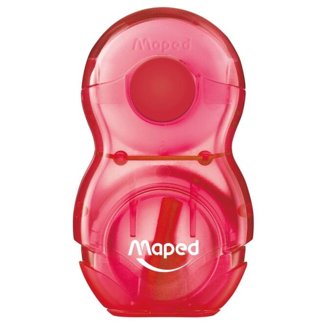 Puntenslijper Maped Loopy 1gaats met gum display á 24 stuks assorti