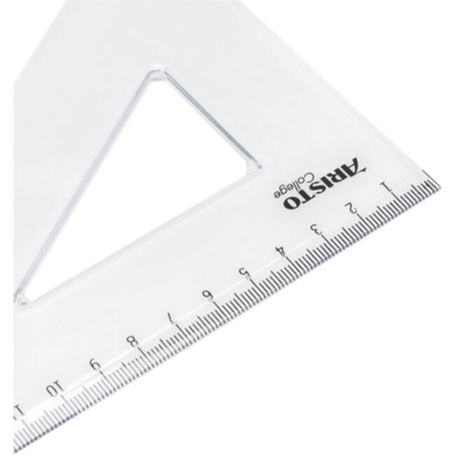 Driehoek Aristo 23620 200mm 30/60graden transparant