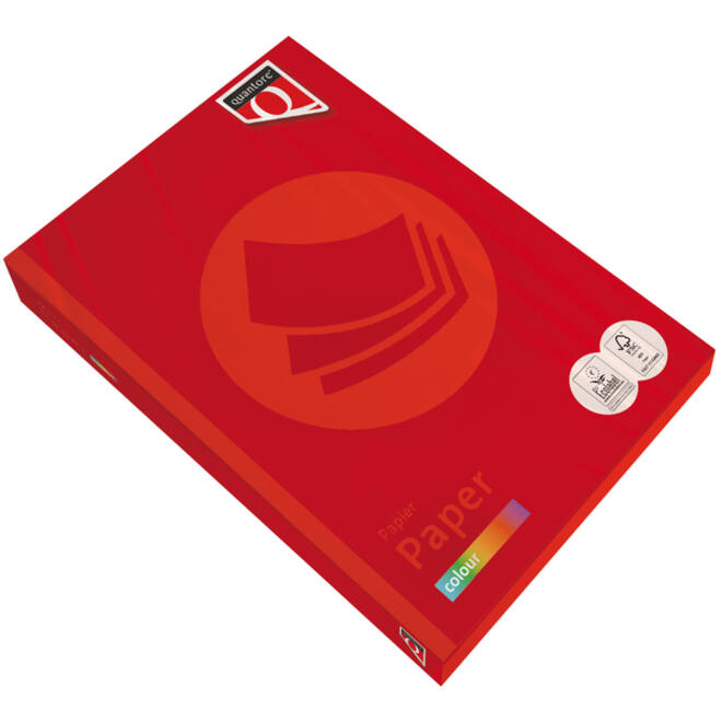 Kopieerpapier Quantore Colour A4 160gr felrood 250 vel