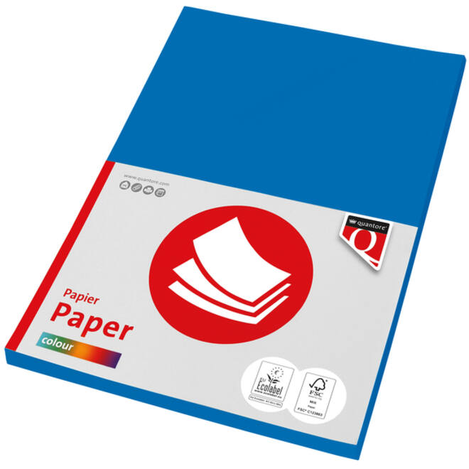 Kopieerpapier Quantore Colour A4 120gr diepblauw 100 vel