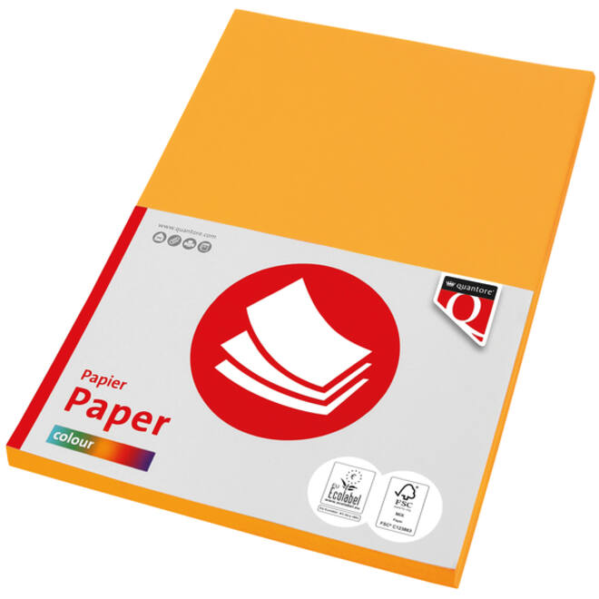 Kopieerpapier Quantore Colour A4 120gr diepgeel 100 vel
