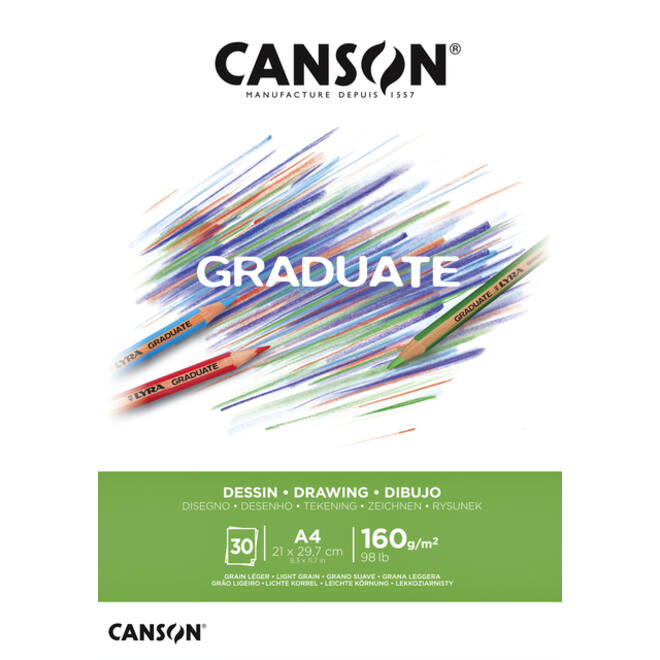 Tekenblok Canson Graduate Dessin A4 160gr 30vel