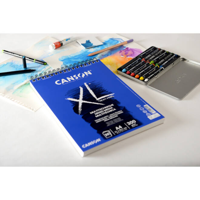 Mixed mediapapier Canson XL Textured Mixed Media 30vel 300gr A3 wit