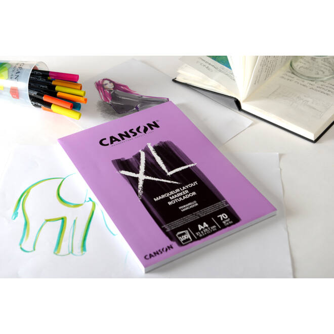 Tekenblok Canson XL Marker A4 70gram 100vel