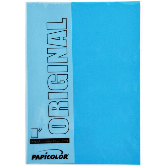 Kopieerpapier Papicolor A4 200gr 6vel hemelsblauw