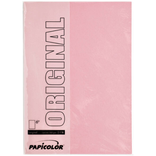 Kopieerpapier Papicolor A4 200gr 6 vel babyroze