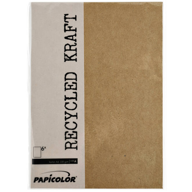 Kopieerpapier Papicolor A4 220gr 6vel kraft bruin