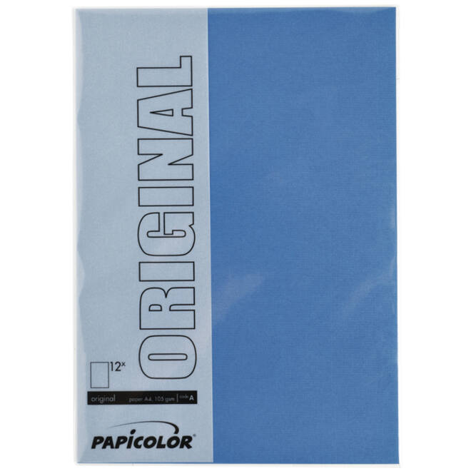 Kopieerpapier Papicolor A4 100gr 12vel donkerblauw