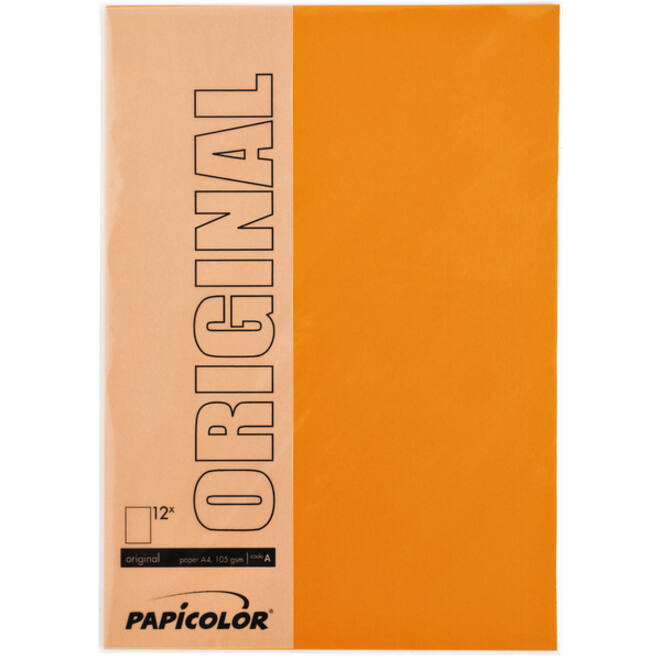 Kopieerpapier Papicolor A4 200gr 6vel oranje