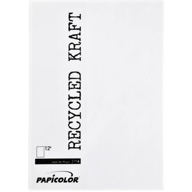 Kopieerpapier Papicolor A4 90gr 12vel kraft wit