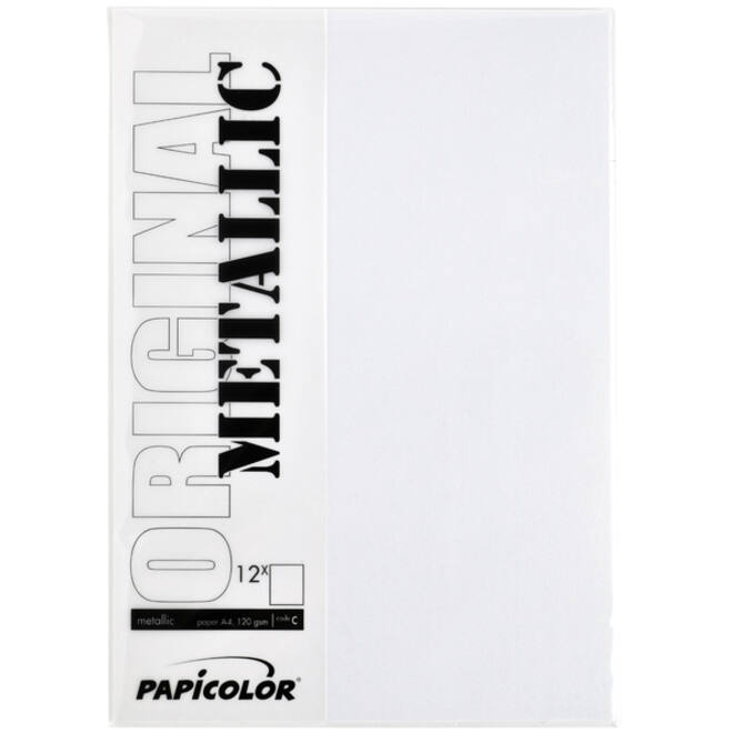 Kopieerpapier Papicolor A4 120gr 6vel metallic parelwit