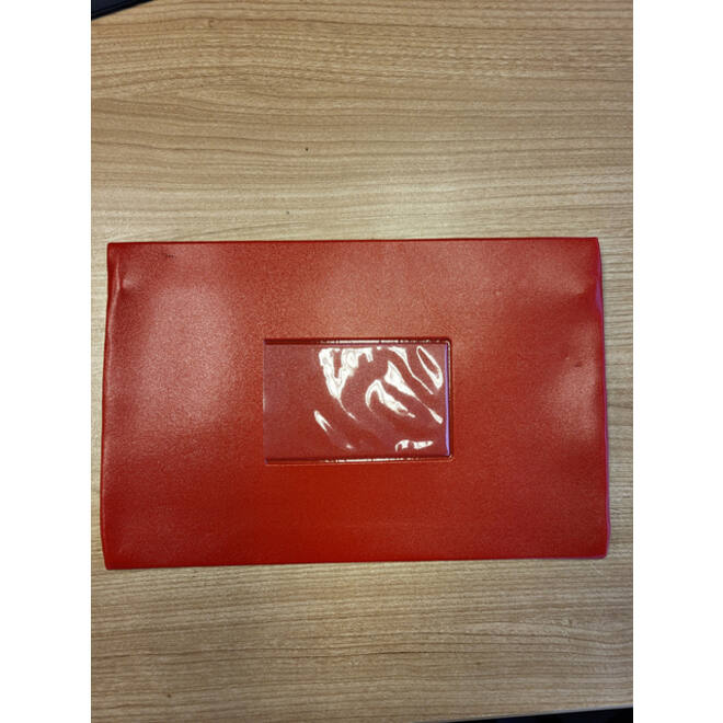 Schooletui 15x26cm met rits skai helder rood
