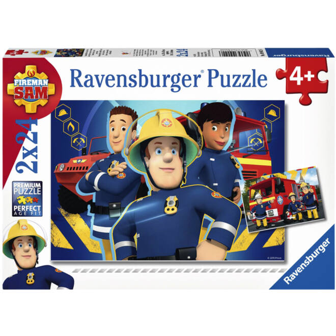 Puzzel Sam helpt je uit de brand 2 x à 24 stukjes