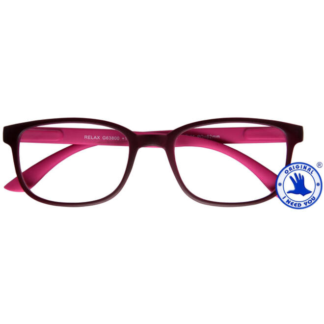Leesbril I Need You +2.00 dpt Relax rood-roze