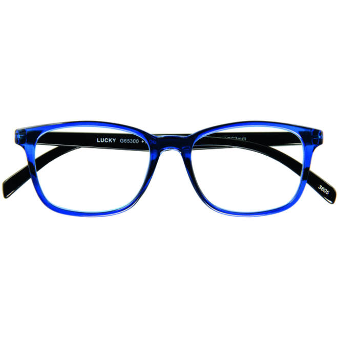 Leesbril I Need You +1.00 dpt Lucky blauw-zwart