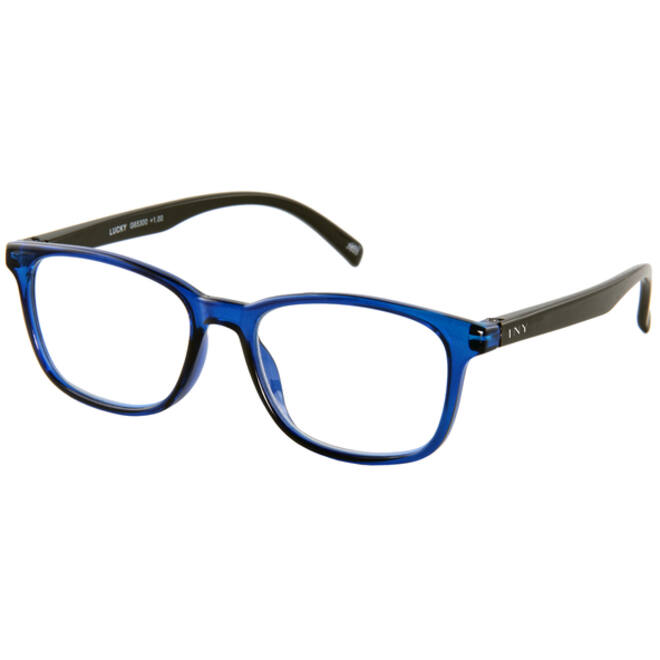 Leesbril I Need You +1.00 dpt Lucky blauw-zwart