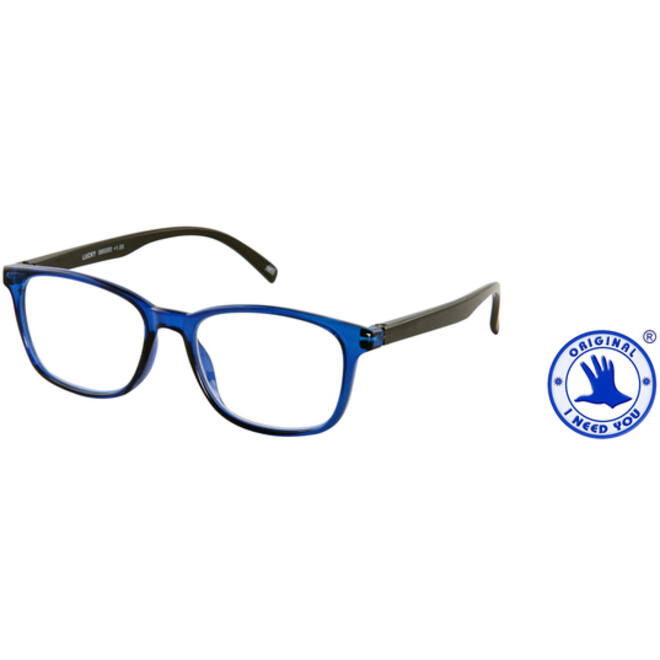 Leesbril I Need You +3.00 dpt Lucky blauw-zwart